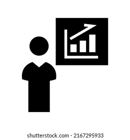 growing graph icon or logo isolated sign symbol vector illustration - high quality black style vector icons
