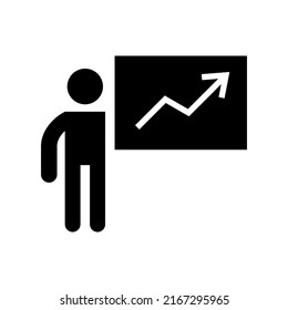 growing graph icon or logo isolated sign symbol vector illustration - high quality black style vector icons
