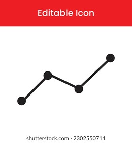 Growing graph icon, Growing graph outline icon, Growing graph vector icon
