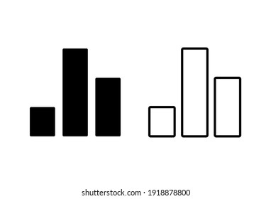 Juego de iconos del gráfico en crecimiento. Icono de gráfico. icono de diagrama