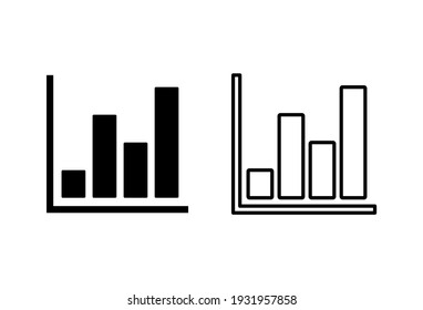 Growing graph Icon set. Chart icon. diagram icon