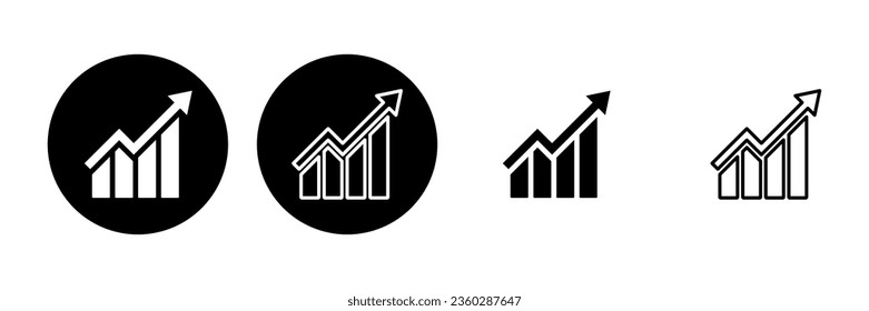 Growing graph Icon set. Chart icon. diagram icon