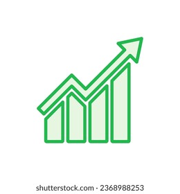 Growing graph Icon set. Chart icon. diagram icon