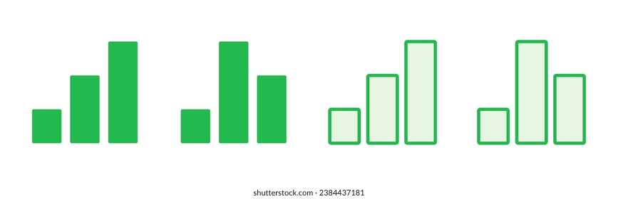 Growing graph Icon set. Chart icon. diagram icon