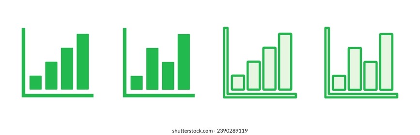 Growing graph Icon set. Chart icon. diagram icon