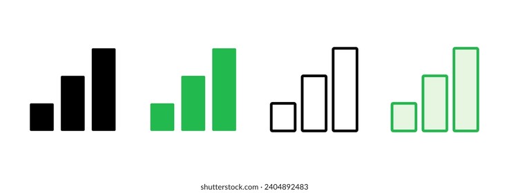 Growing graph Icon set. Chart icon. diagram icon