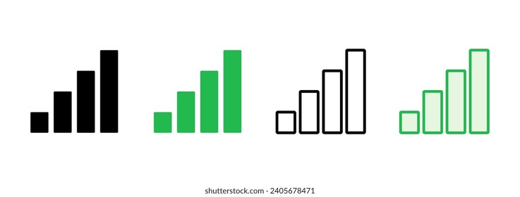 Growing graph Icon set. Chart icon. diagram icon