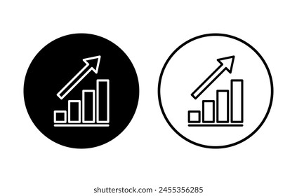Growing graph Icon set. Chart icon. diagram icon