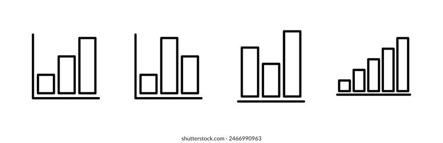 Growing graph Icon set. Chart icon. diagram icon