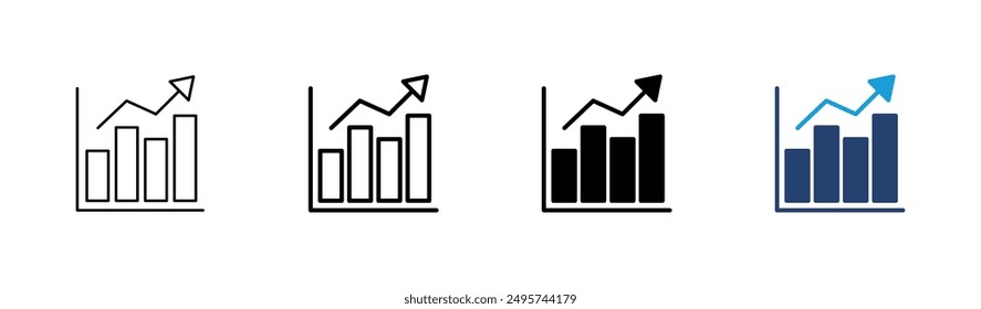 Growing graph Icon set. Chart icon. diagram icon