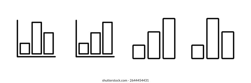 Growing graph Icon set. Chart icon. diagram icon