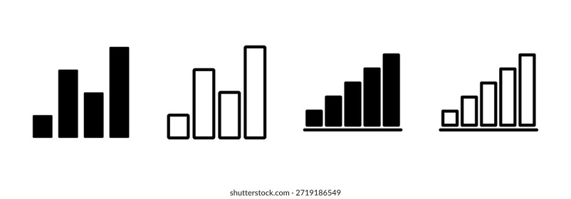 Growing graph Icon set. Chart icon. diagram icon