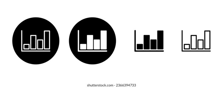 Growing graph Icon set illustration. Chart sign and symbol. diagram icon