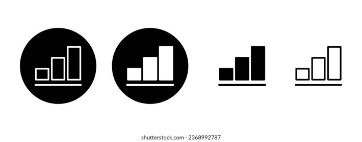 Growing graph Icon set illustration. Chart sign and symbol. diagram icon