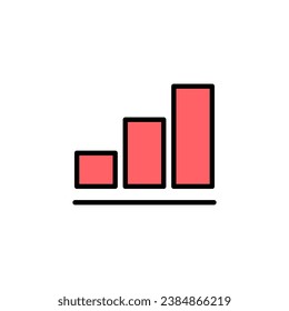 Growing graph Icon set illustration. Chart sign and symbol. diagram icon