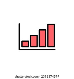 Growing graph Icon set illustration. Chart sign and symbol. diagram icon