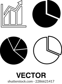 Growing graph icon set, graph icon vector for computer, web and mobile app