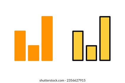 Growing Graphen Icon Set für Web- und mobile App. Kartenzeichen und -zeichen. Diagramm-Symbol