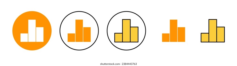 Growing graph Icon set for web and mobile app. Chart sign and symbol. diagram icon