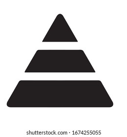 Signo de gráfico de gráfico de gráfico en crecimiento aislado en fondo blanco