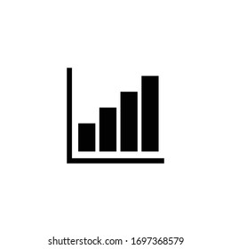 icono de gráfico creciente, signo de gráfico creciente y símbolo vector Diseño