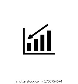 growing graph icon, growing graph sign and symbol vector Design