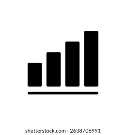 Growing graph icon symbol for apps and websites. Chart sign and symbol. diagram icon
