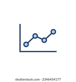 Vector de icono de gráfico en crecimiento. Símbolo y signo de gráfico. icono de diagrama