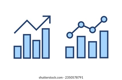 Growing graph icon vector. Chart sign and symbol. diagram icon