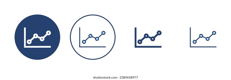 Growing graph icon vector. Chart sign and symbol. diagram icon