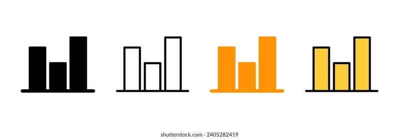 Growing graph Icon vector. Chart sign and symbol. diagram icon