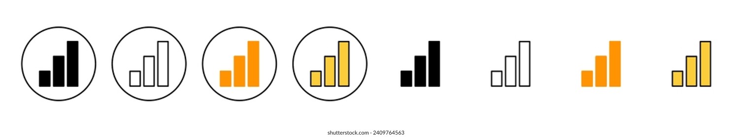 Growing graph Icon vector. Chart sign and symbol. diagram icon