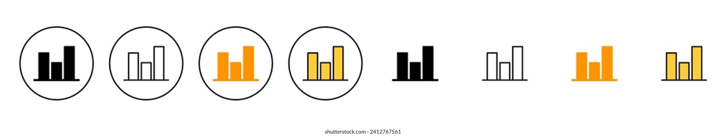 Growing graph Icon vector. Chart sign and symbol. diagram icon