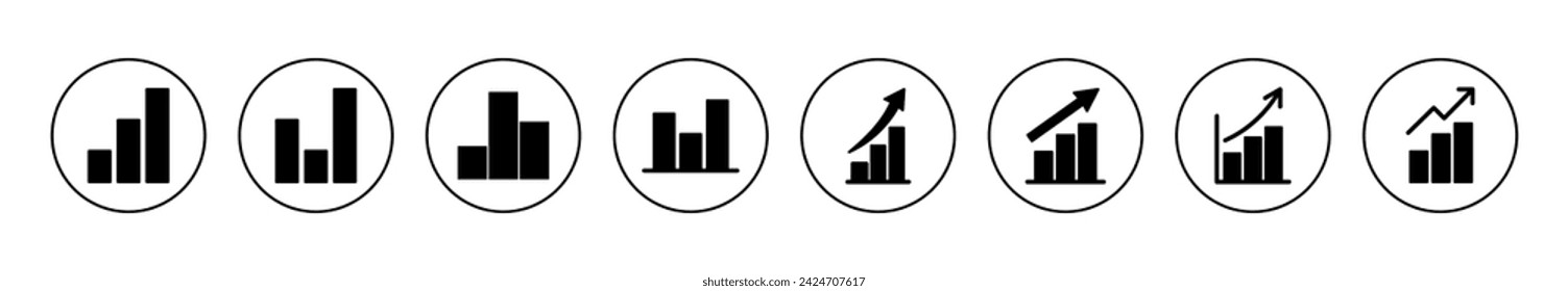 Growing graph Icon vector. Chart sign and symbol. diagram icon