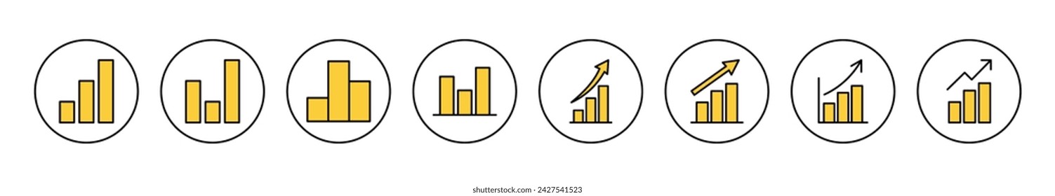 Icono de vector. Símbolo y signo de gráfico. icono de diagrama