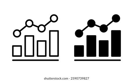 Growing graph icon vector. Chart sign and symbol. diagram icon