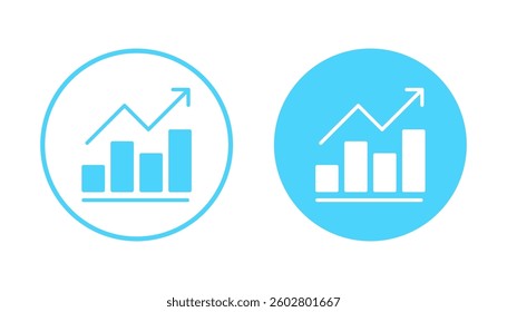 Growing graph icon vector. Chart sign and symbol. diagram icon
