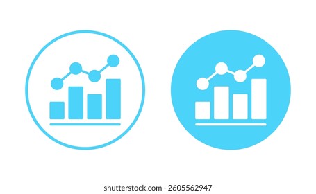 Growing graph icon vector. Chart sign and symbol. diagram icon