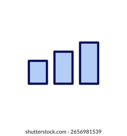 Growing graph icon vector. Chart sign and symbol. diagram icon