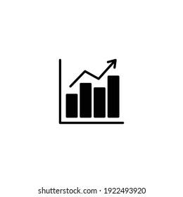 growing graph icon vector for computer, web and mobile app 