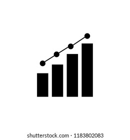 Growing graph icon, vector eps 10