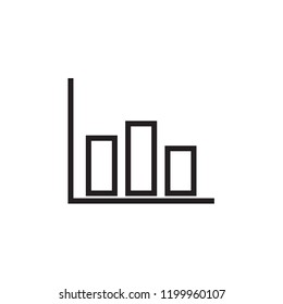 Growing graph icon, vector eps 10