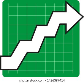 Growing Graph icon Vector illustration