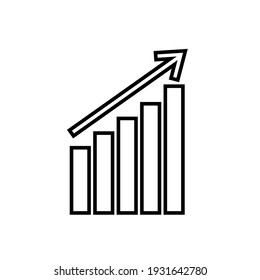 icono de gráfico de crecimiento vectorial. Eps. 10.