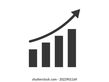wachsende Graph Icon . Vektorgrafik