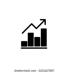 Growing graph Icon vector illustration. Chart sign and symbol. diagram icon