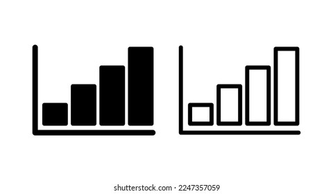 Wachsende Grafik Symbol Vektorgrafik. Kartenzeichen und -zeichen. Diagramm-Symbol