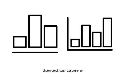Growing graph Icon vector illustration. Chart sign and symbol. diagram icon