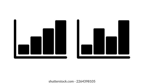 Growing graph Icon vector illustration. Chart sign and symbol. diagram icon