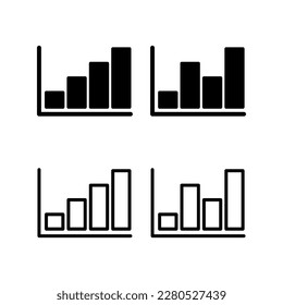 Growing graph Icon vector illustration. Chart sign and symbol. diagram icon
